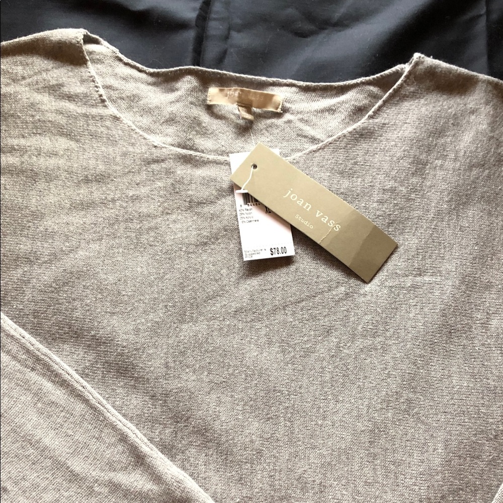 Joan Vass grey Knit Top